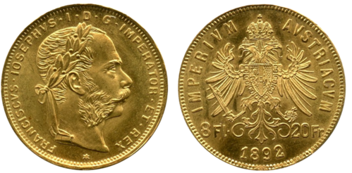 8 Florin Gold Österreich-Ungarn