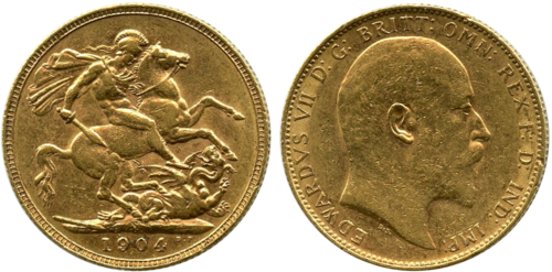 1 Sovereign Gold Großbritannien